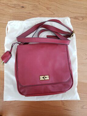 FOSSIL Memoir Novella Red Small Flap Leather Crossbody Purse ZB5407